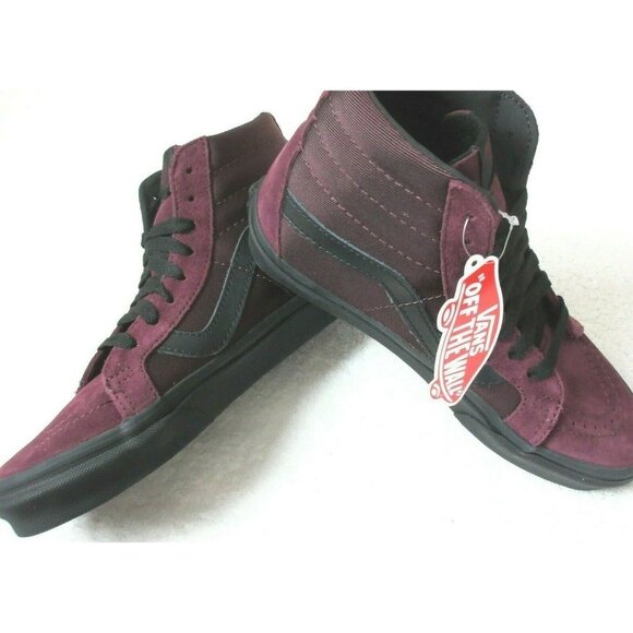COPY - Vans Womens Sk8-Hi Reissue Metallic Twill Port Royale Red Suede Shoes 6.… - Picture 4 of 5